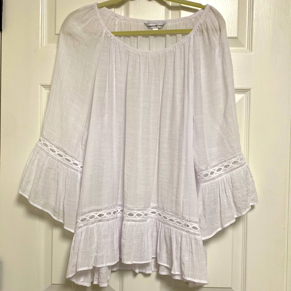 Fundamental Things White Rayon Blouse